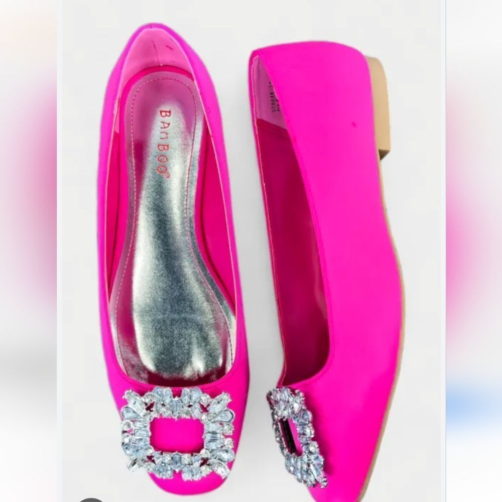 BRAND NEW BAMBOO CRYSTAL JEWEL TONE EMBELLISHED BALLET FLATS
